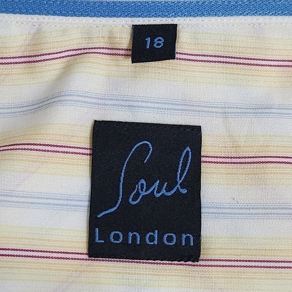 Soul London Stripes Regular Fit Button Down Dress Shirts - Picture 4 of 7